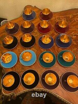 VTG 18 cups 18 Saucers Royal Copenhagen Aluminia Faience Confetti Coffee Set