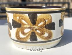 VTG Cinque Ports Pottery Monastery Rye Coffee Tea Set Brown Floral 70s 14 Piece