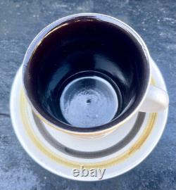 VTG Cinque Ports Pottery Monastery Rye Coffee Tea Set Brown Floral 70s 14 Piece