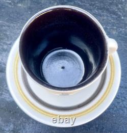 VTG Cinque Ports Pottery Monastery Rye Coffee Tea Set Brown Floral 70s 14 Piece