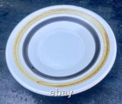 VTG Cinque Ports Pottery Monastery Rye Coffee Tea Set Brown Floral 70s 14 Piece