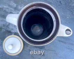 VTG Cinque Ports Pottery Monastery Rye Coffee Tea Set Brown Floral 70s 14 Piece