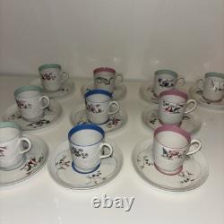 VTG Haviland Limoges Flower Breakfast Set 20 Coffee Serving espresso 1878 Antiqu
