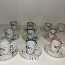 VTG Haviland Limoges Flower Breakfast Set 20 Coffee Serving espresso 1878 Antiqu