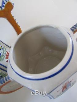 VTG Henriot Quimper France Tea/Coffee Pot Set of 3