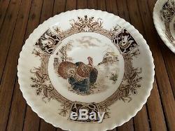 VTG JOHNSON Brothers Barnyard King Turkey Coffee/Tea Cup and Saucer 8 Sets Mint