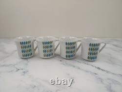 VTG KPM Krister Germany Porcelain Coffee Set 10pc Mid Century Pot Cups Saucers
