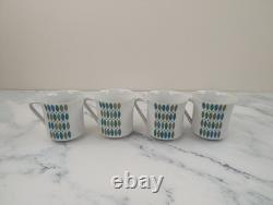 VTG KPM Krister Germany Porcelain Coffee Set 10pc Mid Century Pot Cups Saucers