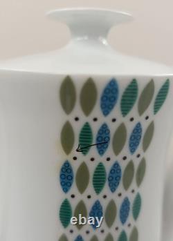VTG KPM Krister Germany Porcelain Coffee Set 10pc Mid Century Pot Cups Saucers