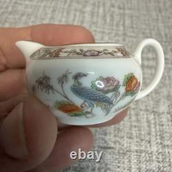 VTG Miniature Wedgwood Kutani Crane Tea Coffee Set England Bone China 8 Pieces