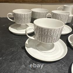 VTG ROSENTHAL WIRKKALA Composition Secunda Grey Footed Tea Coffee Set