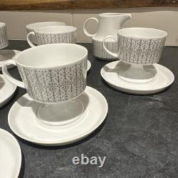 VTG ROSENTHAL WIRKKALA Composition Secunda Grey Footed Tea Coffee Set