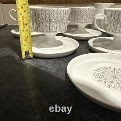 VTG ROSENTHAL WIRKKALA Composition Secunda Grey Footed Tea Coffee Set