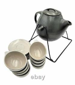 VTG Raymor By Roseville Swinging Coffee Pot 8 Cup/Saucer Sets 1952-54 Ben Seibel