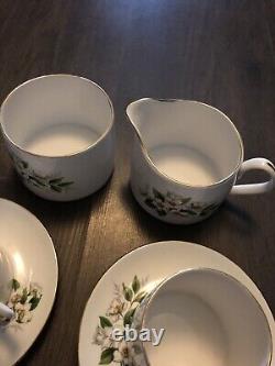 VTG Retro Late 70's Complete Mayfair Bone China Coffee Set 15 pce Gilded Unused