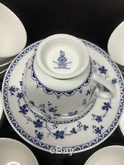 VTG Royal Dolton England Yorktown 12 Saucer N Footed Cup Tea & Coffee Set