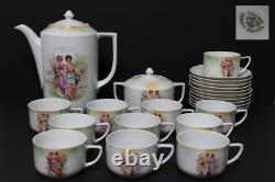 Victoria Porcelain Coffee Set Czecho-Slovakia Vintage Classic Dinnerware c. 1930s