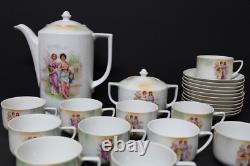 Victoria Porcelain Coffee Set Czecho-Slovakia Vintage Classic Dinnerware c. 1930s