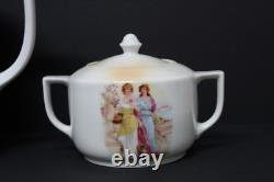 Victoria Porcelain Coffee Set Czecho-Slovakia Vintage Classic Dinnerware c. 1930s