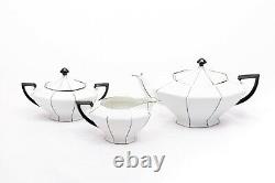 Viktoria 6 person coffee set Vintage Art deco porcelain'60s Chech