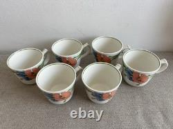 Villeroy & Boch Amapola Vintage Tea Coffee Set 17pc Cups Saucers Plates Germany
