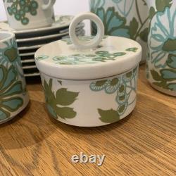 Villeroy & Boch Scarlett Coffee Tea Set Large 1967Luxembourg Vintage Green White