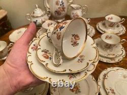 Vintage 10 Cups Saucers Cake Plates French Marie-Antoinette Porcelain Coffee Set