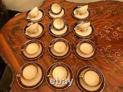 Vintage 12 cups 12 Saucers Sesto F La Flamma Italian Porcelain Coffee Set