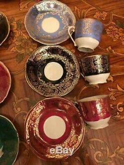 Vintage 12 cups 12 saucers Royal Epiag Porcelain Coffee Set