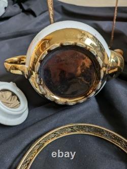 Vintage 14-Piece Coffee Set with Chrome Stand Yamasen Gold Collection, Royal