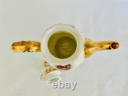 Vintage 15 Pc Lustreware Coffee Set Romantic Couple Pearl Luster Porcelain Gold