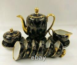 Vintage 15-Piece Bavaria/Germany Cobalt Blue and Gold Tea / Coffee Set Service