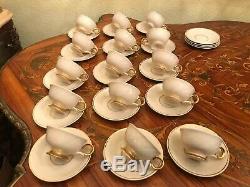 Vintage 15 cups 15 Saucer Beige Arabia Finland Porcelain Coffee Set