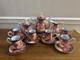 Vintage 17 Pc Limoges China Tea Coffee Set Cobalt Blue Gold Grapes Repro