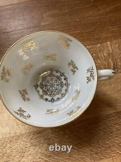 Vintage 1920s Limoges White & Gold Coffee Service 10 Place Settings Plus Extras