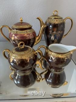 Vintage 1930 Carlsbad Fine Porcelain CzechSlovakia NAPOLEON Scenes Coffee Set