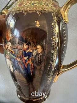 Vintage 1930 Carlsbad Fine Porcelain CzechSlovakia NAPOLEON Scenes Coffee Set