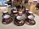 Vintage 1940's Chodovia Slovakian Handpainted Coffee Set Floral Wedding Rare