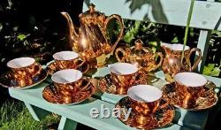 Vintage 1940s+ St Kilda Fine China LUSTREWARE 17Pc ESPRESSO DEMITASSE Coffee Set