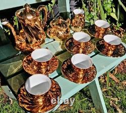 Vintage 1940s+ St Kilda Fine China LUSTREWARE 17Pc ESPRESSO DEMITASSE Coffee Set