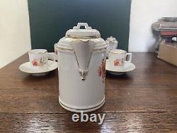 Vintage, 1947, HOCHST, Hand Painted, Porcelain Coffee Set
