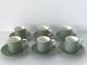 Vintage 1950's Wedgwood Barlaston Of Etruria Green & Cream Tea/expresso Set