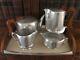 Vintage 1950s Picquot Ware Magnalium 5 Piece Tea Coffee Set With Tray