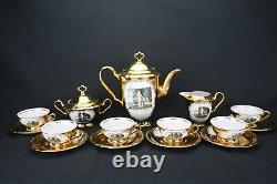 Vintage(1950s) Seltmann Weiden Marie Luise, San Remo Gold Mokka Coffee Set (6)