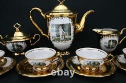 Vintage(1950s) Seltmann Weiden Marie Luise, San Remo Gold Mokka Coffee Set (6)