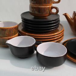 Vintage 1960-70s Wächtersbach Germany ceramic 6 cups coffee / tea set. Complete
