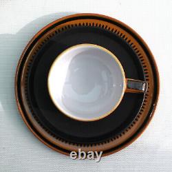 Vintage 1960-70s Wächtersbach Germany ceramic 6 cups coffee / tea set. Complete