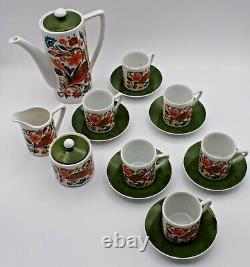 Vintage 1960's ARNART CREATIONS Japan Pyschodelic Espresso Coffee Tea Set