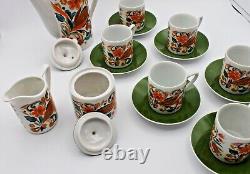 Vintage 1960's ARNART CREATIONS Japan Pyschodelic Espresso Coffee Tea Set