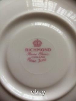 Vintage 1960's Richmond Bone China Coffee Set Rose Time Afternoon Tea